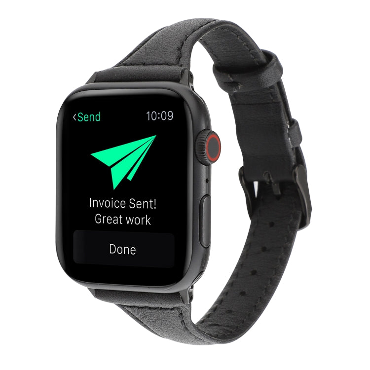 Bracelet en cuir véritable texturé Crazy Horse, pour Apple Watch Series 7 41 mm / 6 & SE & 5 & 4 40 mm / 3 & 2 & 1 38 mm, pour Apple Watch Series 8 & 7 41 mm / SE 2 & 6 & SE & 5 & 4 40 mm / 3 & 2 & 1 38 mm